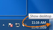 Show desktop button