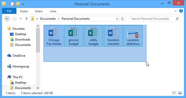 screenshot of Windows 8