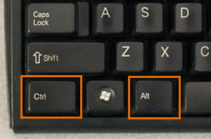 Photo of left side of PC keyboard