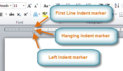 The three indent markers