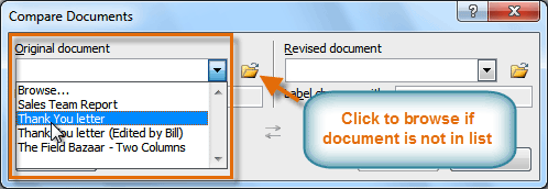 Choosing the Original document