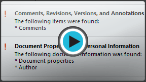 Launch "Finalizing and Protecting Documents" video!