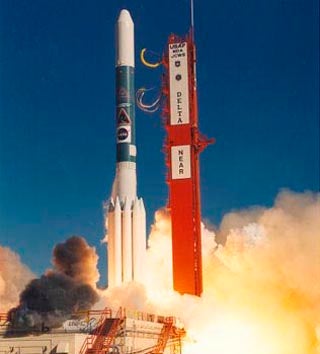 Photo of a Delta II Rocket launch.