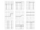 Nine, six-by-six grids with three line segments outlined in each.