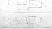 Hand drawn sections of the project.