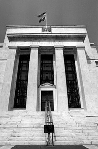 Constitution Avenue entrance of the Federal Reserve, Washington, DC.