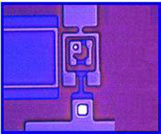 Image of a superconductor component.