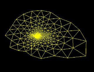 Unstructured grid for a four element airfoil.