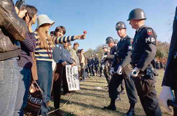 Hippies at an Anti-Vietnam Demonstration, 1967