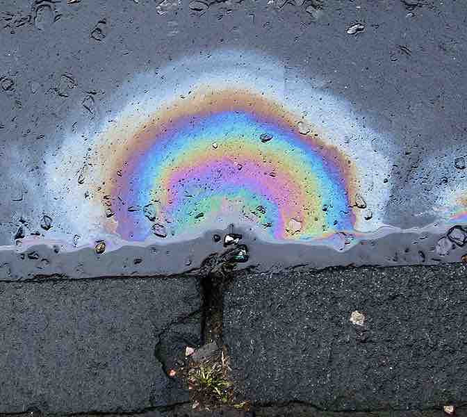 Thin Film Interference in Oil