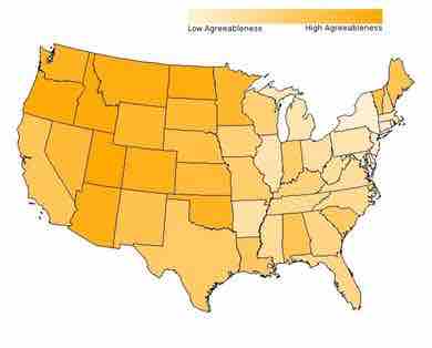 Agreeableness across the United States