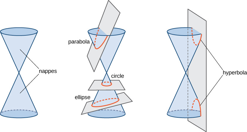 A cone and conic sections