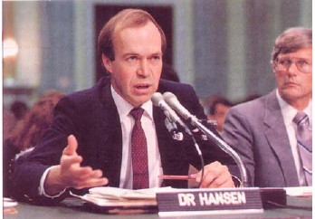 Image of James Hansen testifying before Congress