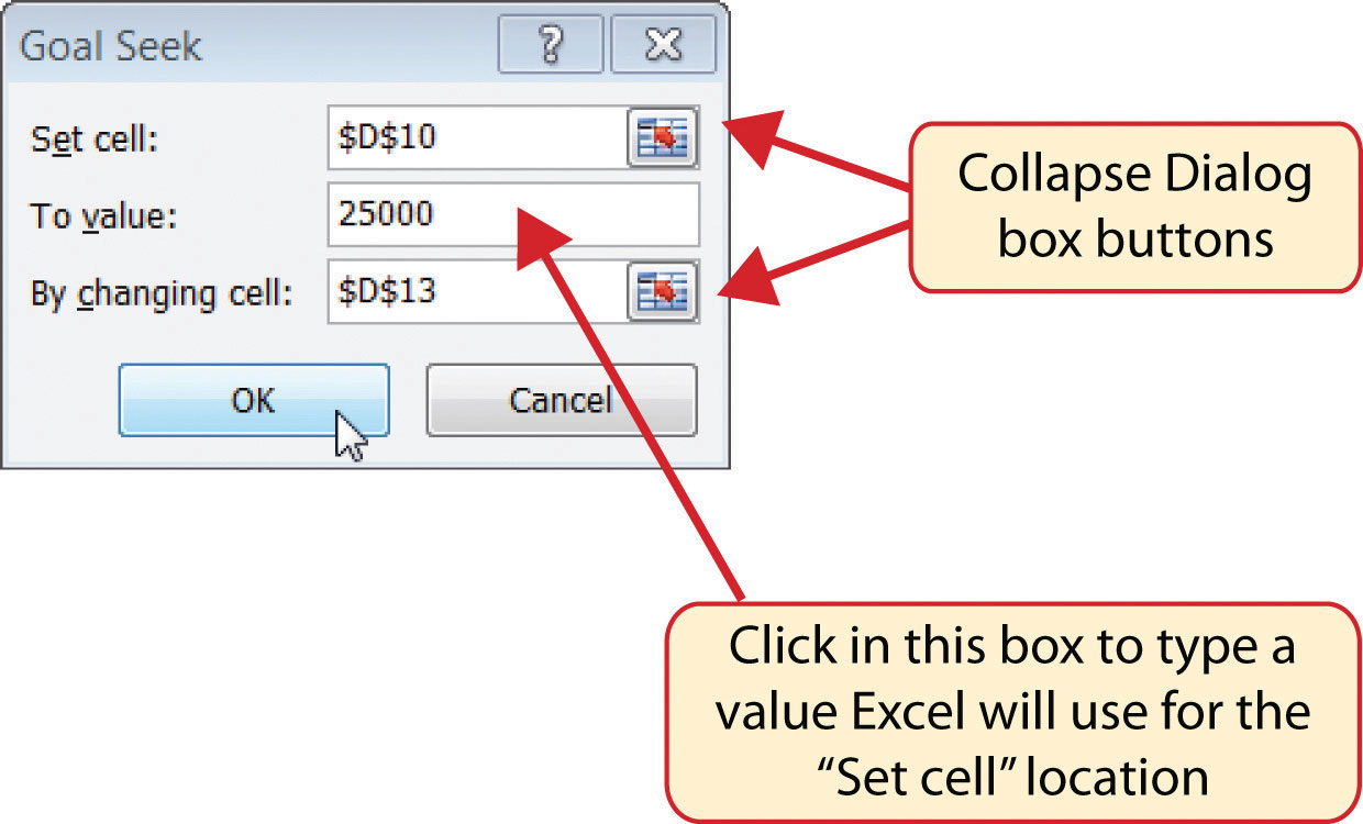 Final Settings for the Goal Seek Dialog Box
