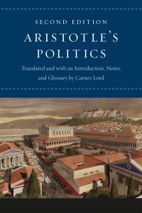 The cover of Aristotle's Politics, second edition