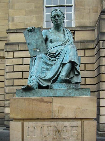 Photo of David Hume statue in Edinburgh, Scotland