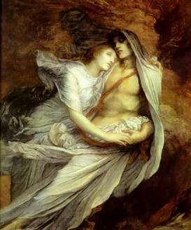 George Frederic Watts, 'Paolo and Francesca', c. 1865. Oil on canvas.